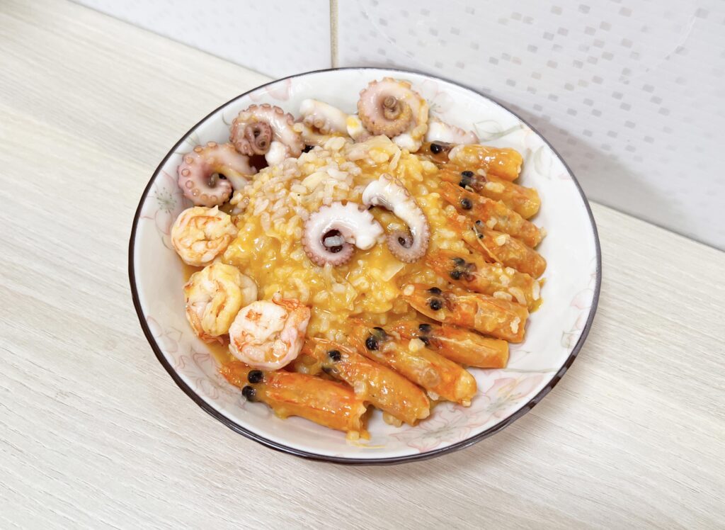 【親子料理】煸蝦的威力，蝦味海鮮粥
